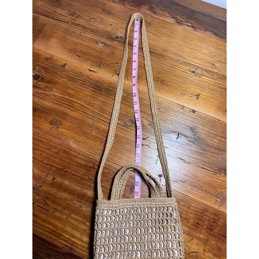 Madewell Small Transport Crossbody Straw Edition Crochet Tan Canvas Lined bag - Picture 12 of 12